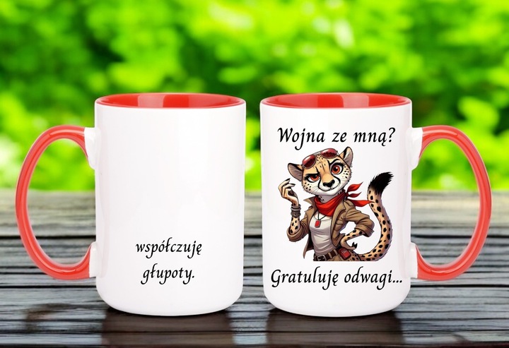 ŚMIESZNY DUŻY KUBEK Z NADRUKIEM WALENTYNKI URODZINY do PRACY prezent 425 ML