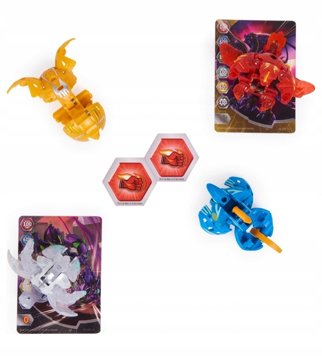 BAKUGAN EVOLUTIONS ZESTAW PLATINUM FIGURKI + MATA