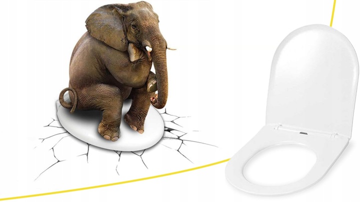 Deska sedesowa wolnoopadajaca uniwersalna do WC klozetowa twarda easy clean