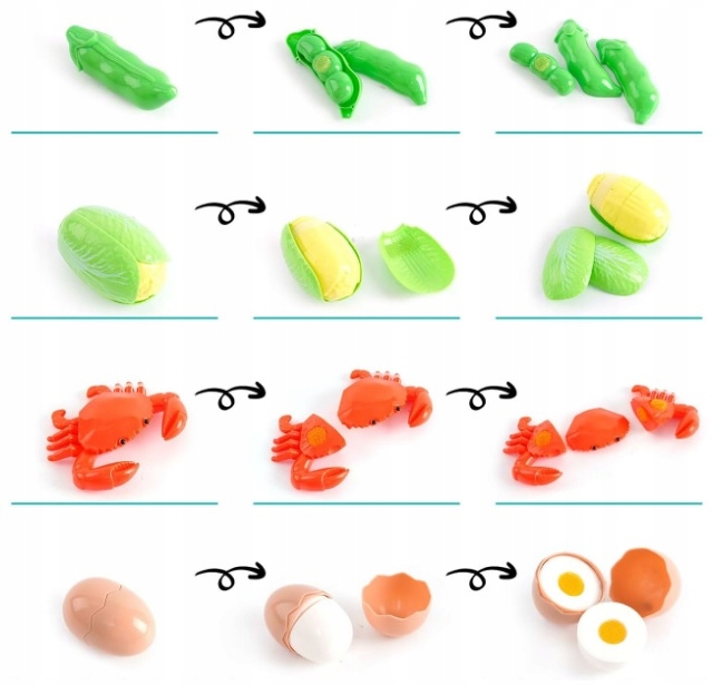 ZESTAW KUCHNIA SKLEP DLA DZIECI DO KROJENIA OWOCE WARZYWA NA RZEP KOSZYK