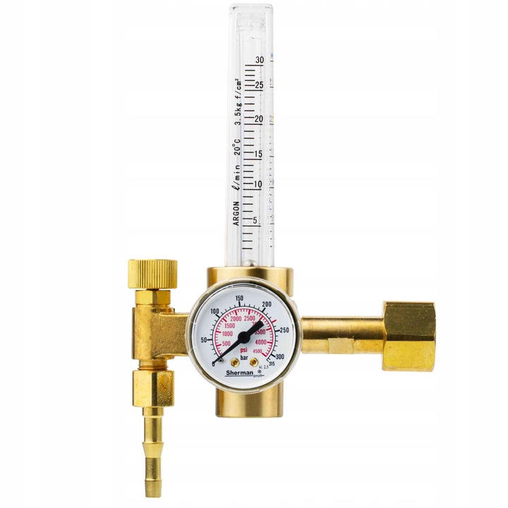 REDUKTOR BUTLOWY z rotametrem SHERMAN RBR Ar/CO2 ARGON CO2 MIX MIG MAG TIG