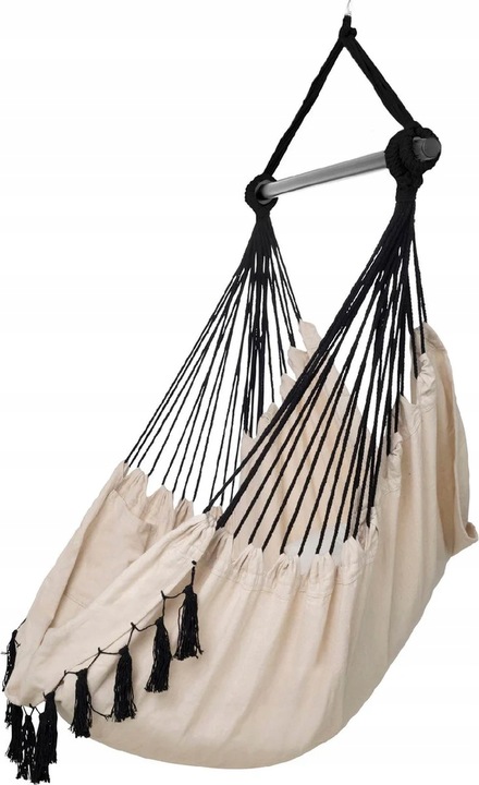 FOTEL WISZĄCY KRZESŁO BRAZYLIJSKIE HAMAK HUŚTAWKA 2 Poduszki + MOCOWANIE