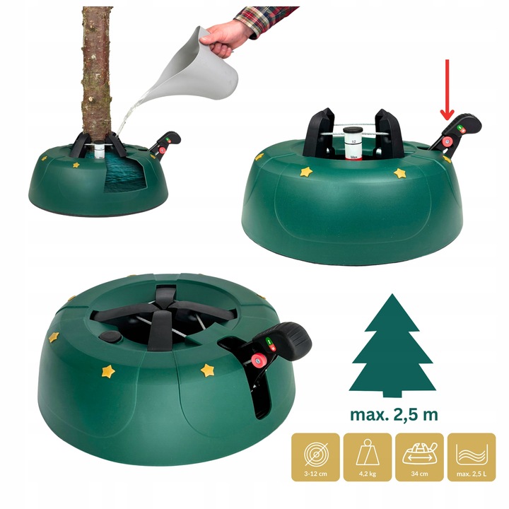 STOJAK POD CHOINKĘ CHOINKOWY STABILNA PODSTAWKA DO ŻYWEJ CHOINKI DO 2.5 M