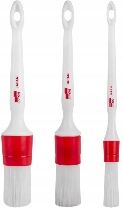 Soft99 Exterior Zestaw 3 pędzelków Syntetycznych