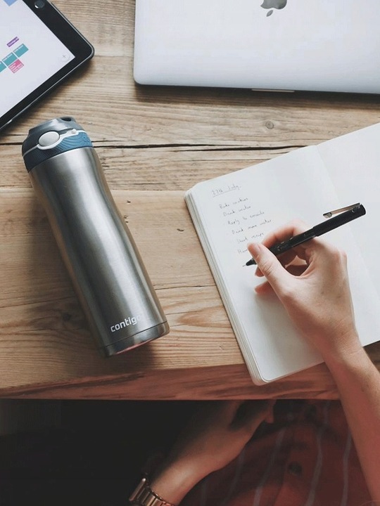 BUTELKA CONTIGO ASHLAND CHILL 590ml SREBNA na NAPOJE WODĘ