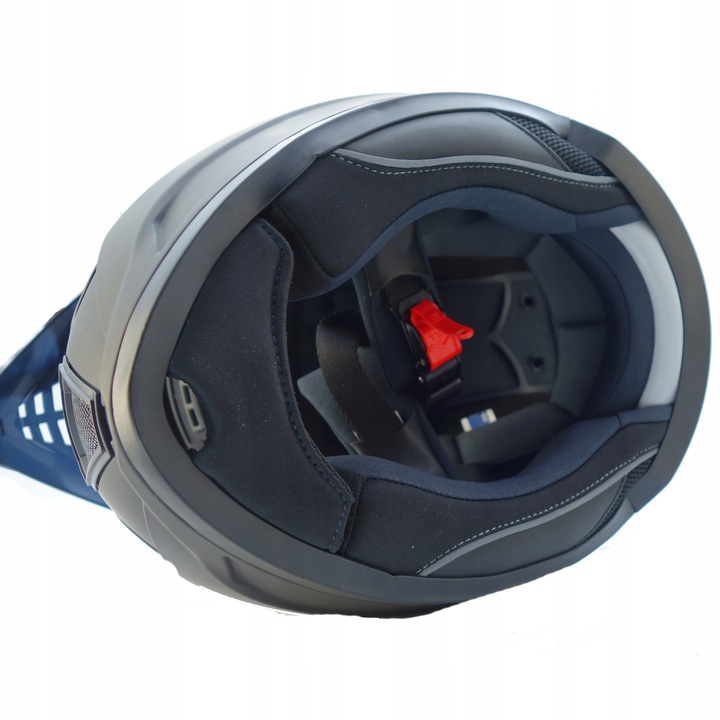 KASK MOTOCYKLOWY HORN CZARNA SZYBA I BEZBARWNA PRZYGOTOWANY POD INTERKOM XS