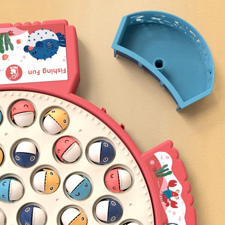 GRA ZRĘCZNOSCIOWA ŁOWIENIE RYBEK NA MAGNES KOTEK WĘDKI PUZZLE DLA DZIECI