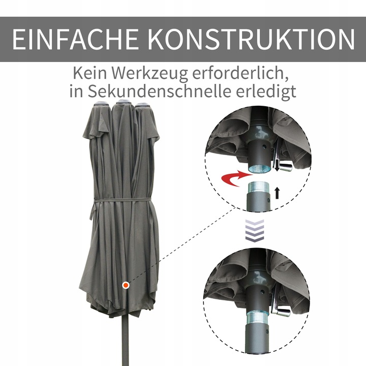 Sonnenschirm Dunkelgrau