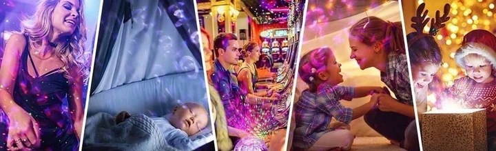 PROJEKTOR GWIAZD LAMPKA NOCNA RZUTNIK LED DO SYPIALNI DLA DZIECI NA PREZENT