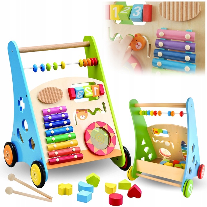 JEZDZIK PCHACZ CHODZIK DREWNIANY SORTER PREZENT NA MIKOŁAJA ROCZEK ZABAWKA