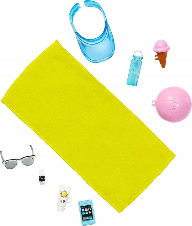 LALKA BARBIE KEN NA PLAŻY w wakacyjnym stroju + akcesoria HPL74