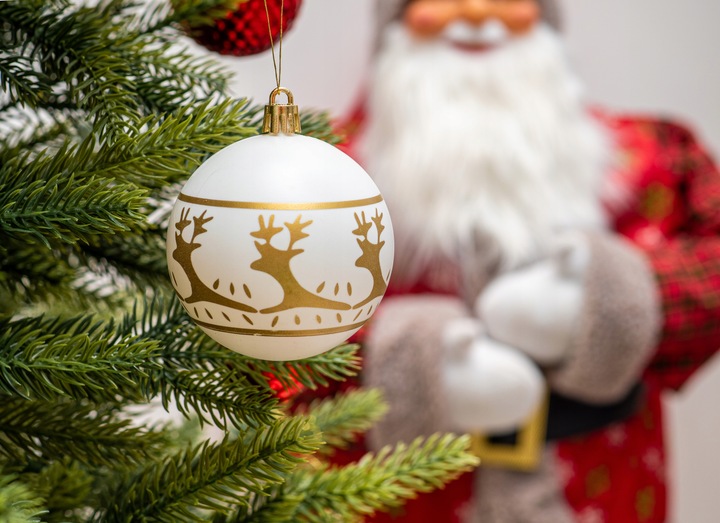 ZESTAW BOMBEK CHOINKOWYCH 115 szt BOMBKI MIX WZORY NIETŁUKĄCE