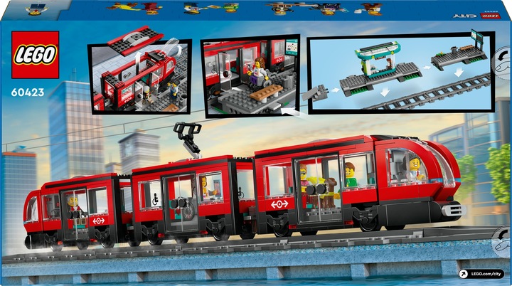 LEGO City 60423 Tramwaj miejski ze stacją Miasto