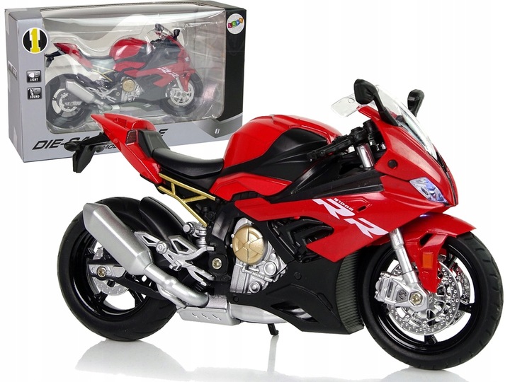 Motocykl Model BMW S1000RR Czerwony Dźwięk Światła