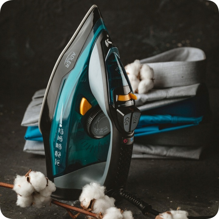 ŻELAZKO PAROWE 3000W STRAŻAK ANTI-CALC ANTI-DRIP ZE STOPKĄ CERAMICZNĄ