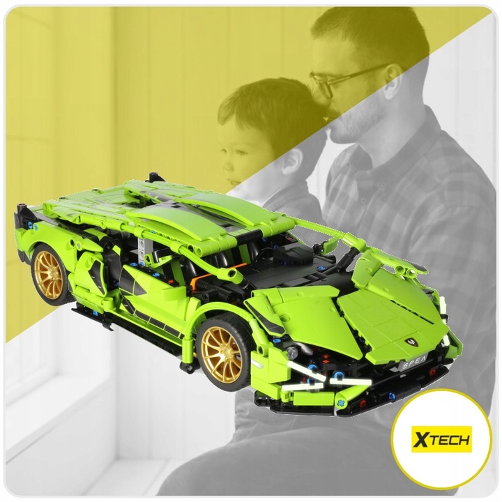 KLOCKI LAMBORGHINI TECHNICZNE AUTO SPORTOWE WYŚCIGOWE XTECH 1254 ELEMENTY