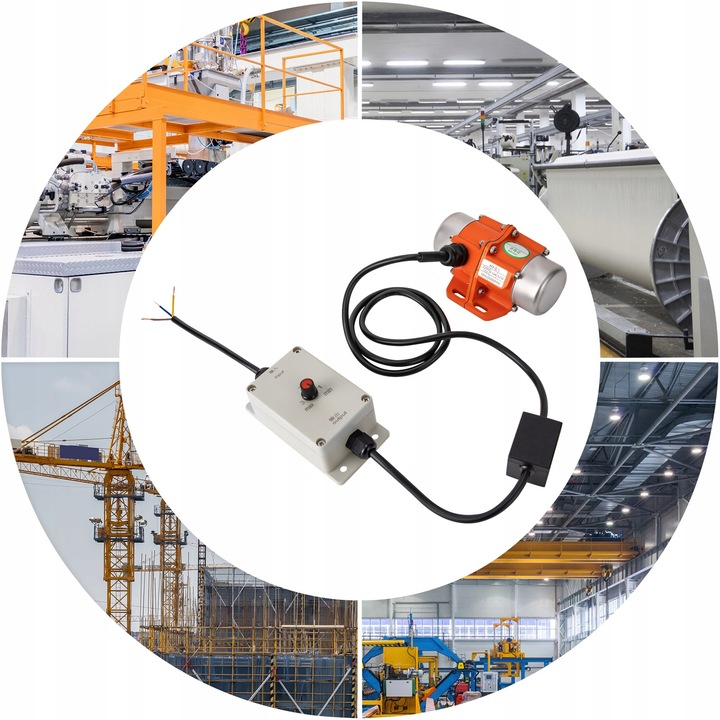 SILNIK WIBRACYJNY 3000 OBR/MIN Z REGULATOREM PRĘDKOŚCI, ELEKTRYCZNY SILNIK
