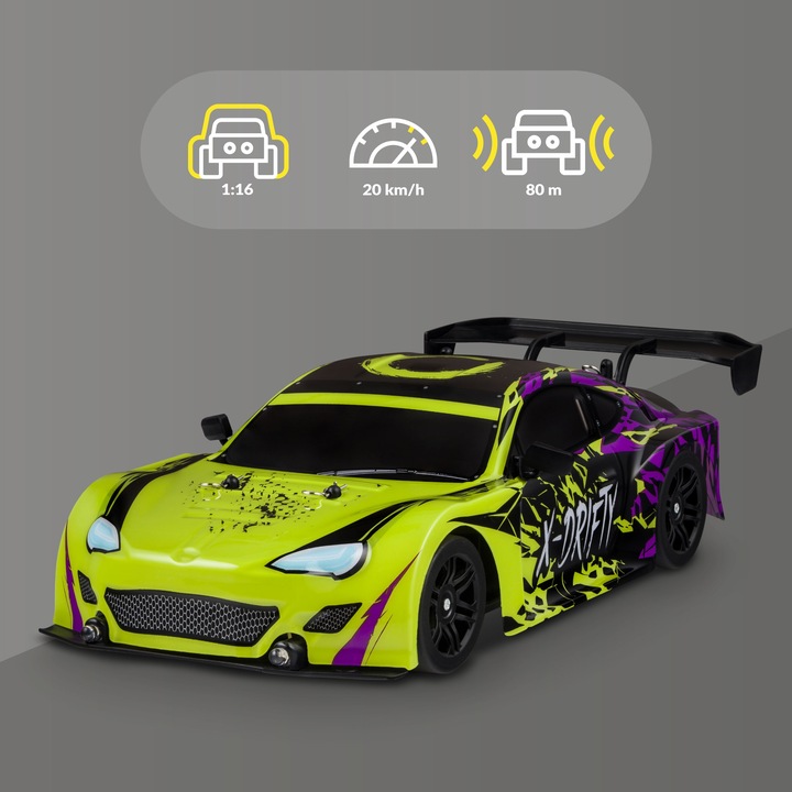 Samochód Auto sterowane do DRIFTU RC 20km/h 3 lat + Drifting Wyścigi Zdalne
