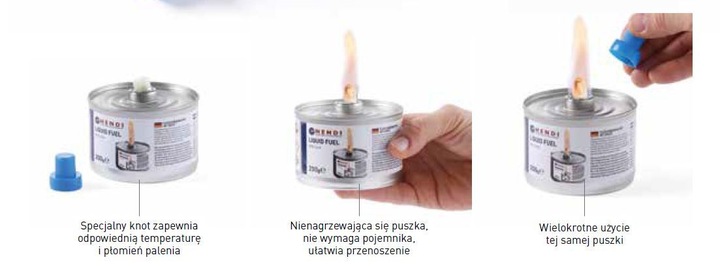 Hendi 24 szt. Paliwo do podgrzewaczy (czas spalania ok 6 H) z knotem 200 g