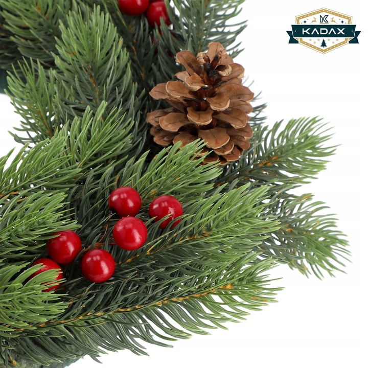 WIANEK ŚWIĄTECZNY STROIK NA DRZWI STÓŁ WIENIEC OZDOBA PREMIUM ŚWIĘTA 45 cm