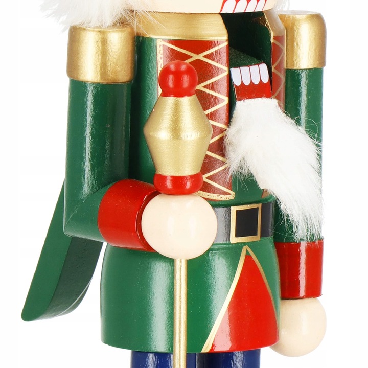 DZIADEK DO ORZECHÓW DREWNIANY ozdoba świąteczna XXL figurka PREMIUM 38 cm