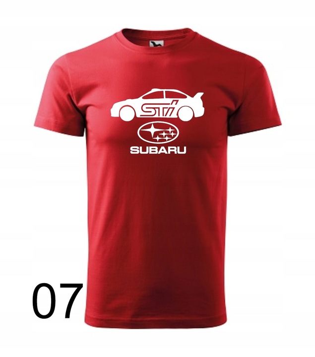 Koszulka męska SUBARU IMPREZA STI kolory
