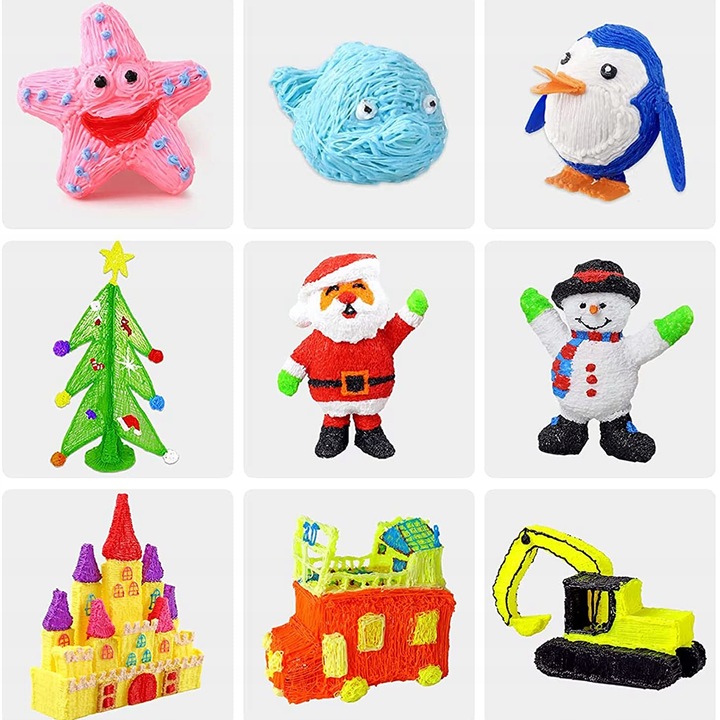 ZESTAW MAGICZNY DŁUGOPIS DRUKARKA 3D PEN KOLOROWE WKŁADY TABLET GRAFICZNY