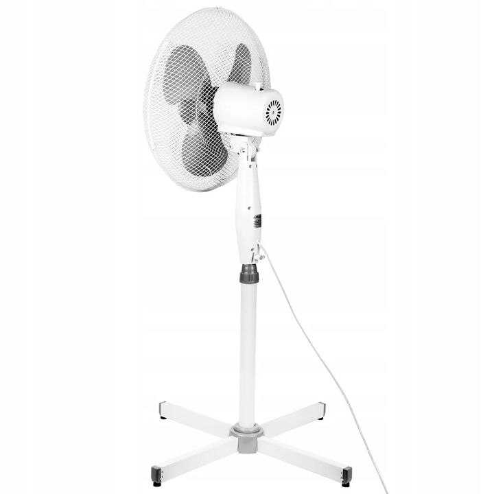 WIATRAK STOJĄCY WENTYLATOR PODŁOGOWY CZARNY/ BIALY