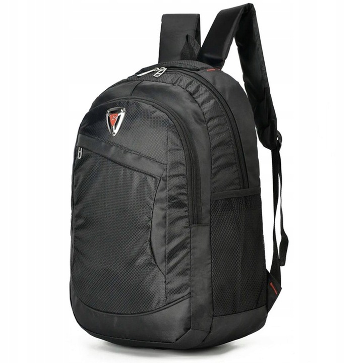 Plecak męski do pracy na laptopa szkolny młodzieżowy pojemny czarny solidny