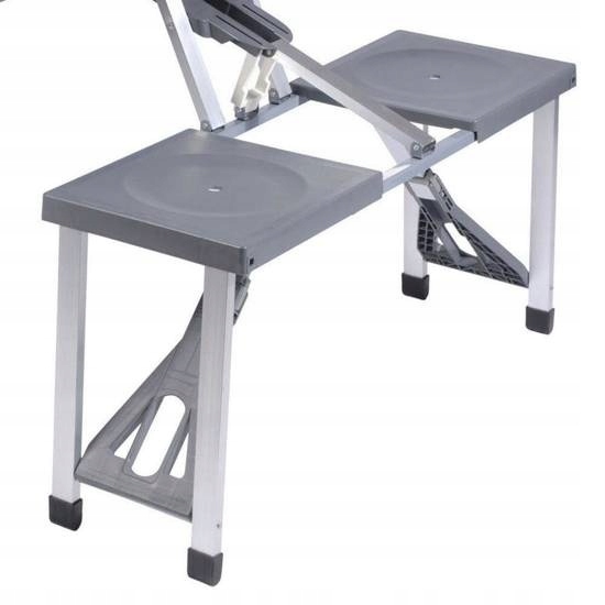 STÓŁ KEMPINGOWY TURYSTYCZNY SKŁADANY Z KRZESŁAMI Redcliffs szary