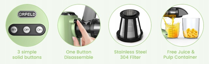 Wyciskarka Wolnoobrotowa do soku Fezen ZM1513 400W