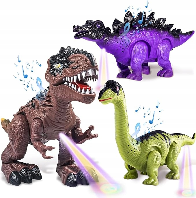 DINOZAURY T-REX ZABAWKA ŚWIECI RYCZY CHODZI INTERAKTYWNY REALISTYCZNY