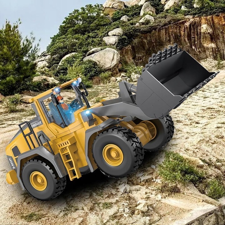 TRAKTOR BULDOŻER RC POJAZD BUDOWLANY ZDALNIE STEROWANA PREZENT DLA DZIECI