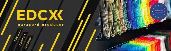 Linka EDCX 4mm Paracord 550 - (Black, 50 m)