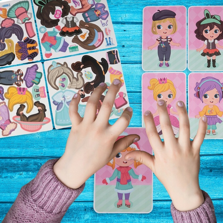 Książka układanka magnetyczna Lalka Ubieranie Dziewczynki Puzzle dla Dzieci