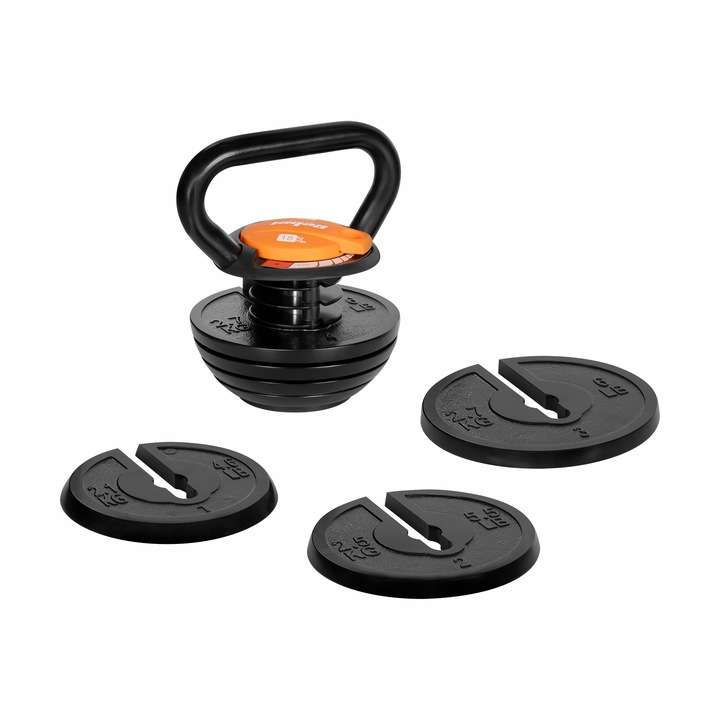 Kettlebell żeliwny automatyczny regulowany odważnik kula 18kg REBEL ACTIVE