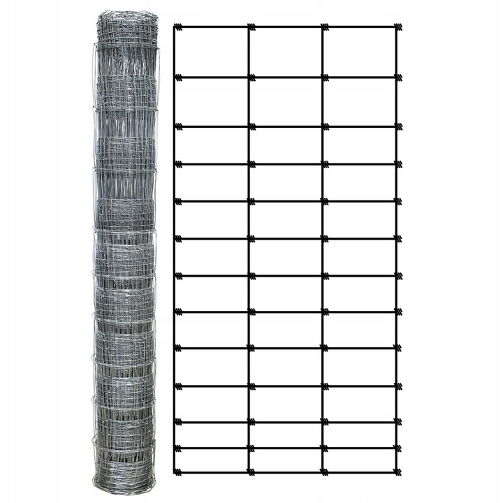 SIATKA LEŚNA 180/13/30 L - rolka 50m OCYNKOWANA do pola sady lasy budowa