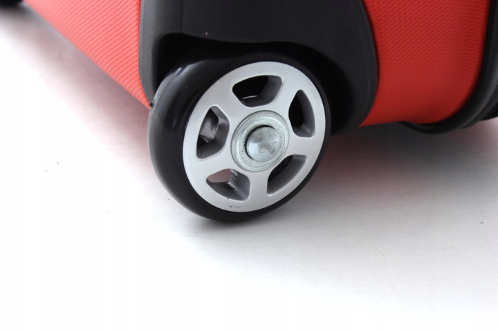 Mała czerwona wytrzymała walizka na 2 kołach z ABS Bubule idealna na wyjazd