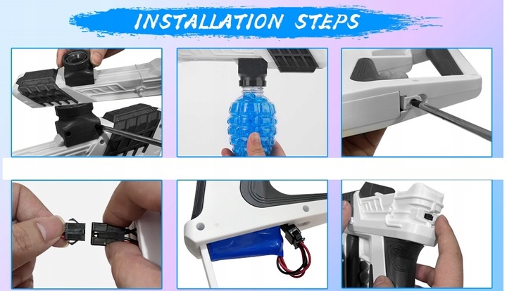 ELEKTYCZNY PISTOLET SURGE KULKI ŻELOWE WODE ORBEZZ 7-8 MM HYDROŻELOWE