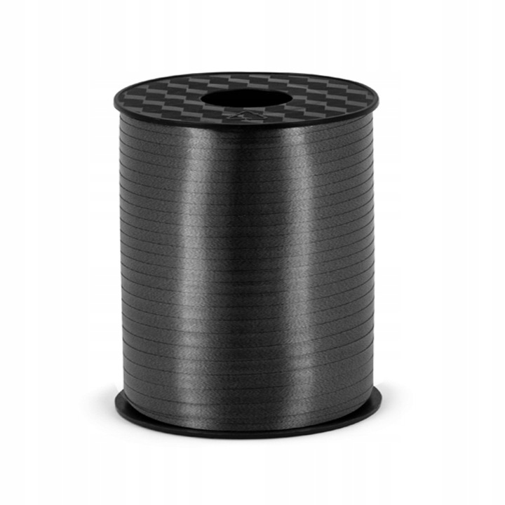 WSTĄŻKA DO BALONÓW CZARNA SATYNOWA URODZINY 225M