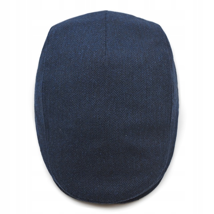 Kaszkiet Męski Zimowy Ocieplany Elegancka Czapka w Jodełkę Pako Jeans