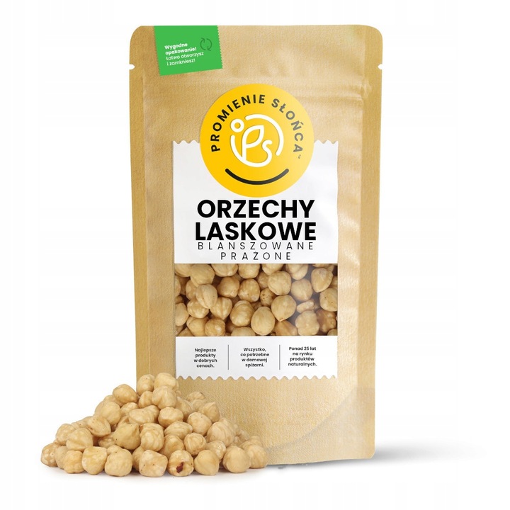 Orzechy Laskowe 1000 g PRAŻONE BLANSZOWANE CAŁE - SUPER JAKOŚĆ 1 kg