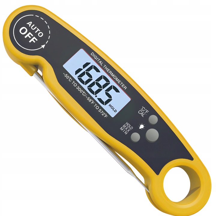 TERMOMETR KUCHENNY CYFROWY DO MIĘSA ŻYWNOŚCI NA GRILL SZPILKOWY LCD -50°C +