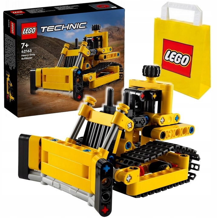 LEGO TECHNICS 42163 BULDOŻER DO ZADAŃ SPECJALNYCH + TORBA PREZENTOWA
