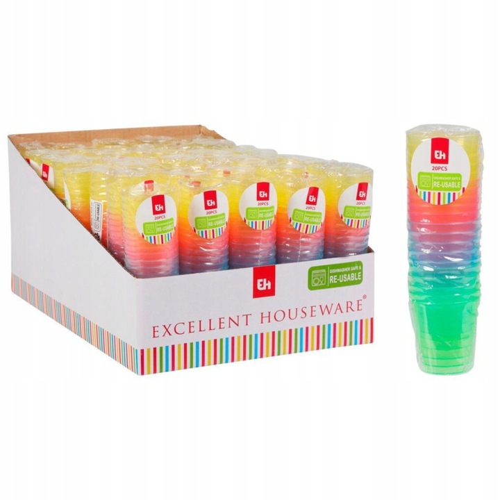 Plastikowe kieliszki do shotów wódki 20 szt 30ml