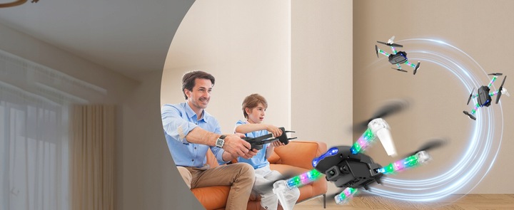 E99D DRON Z PODWÓJNE KAMERY ZABAWKA SKŁADANIE CZTEROOSIOWE WYSOKA JAKOŚĆ