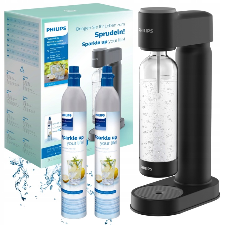 Saturator do gazowania wody PHILIPS cylinder do gazowania, 2 x butla CO2
