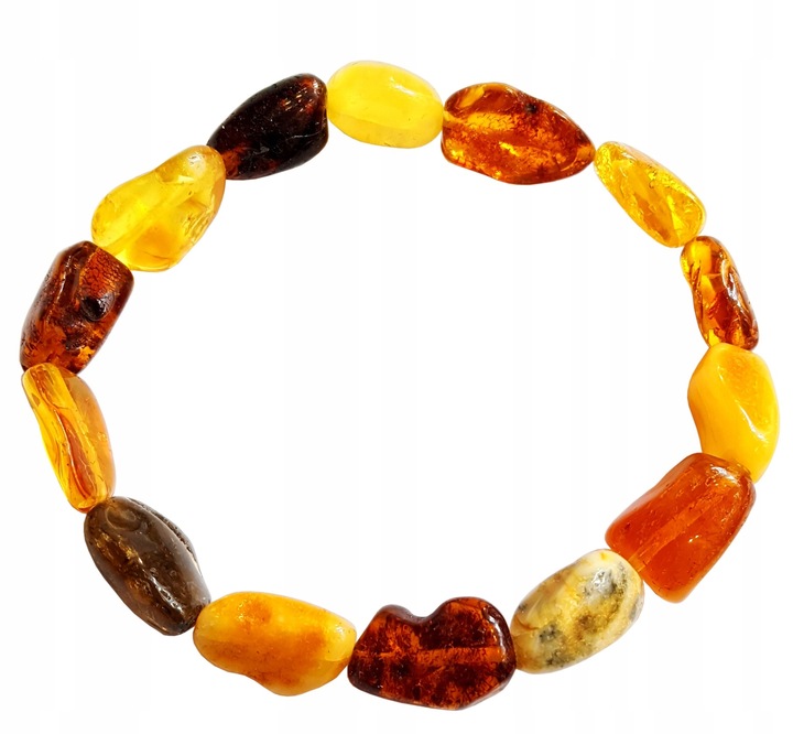 BRANSOLETKA BURSZTYNOWA dla DZIECI Na ZĄBKOWANIE