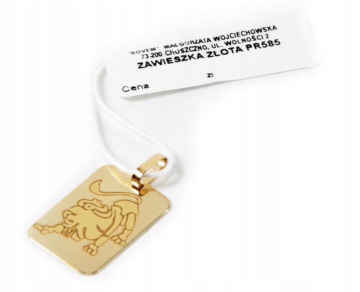 ZŁOTA ZAWIESZKA BLASZKA NIEŚMIERTELNIK 585