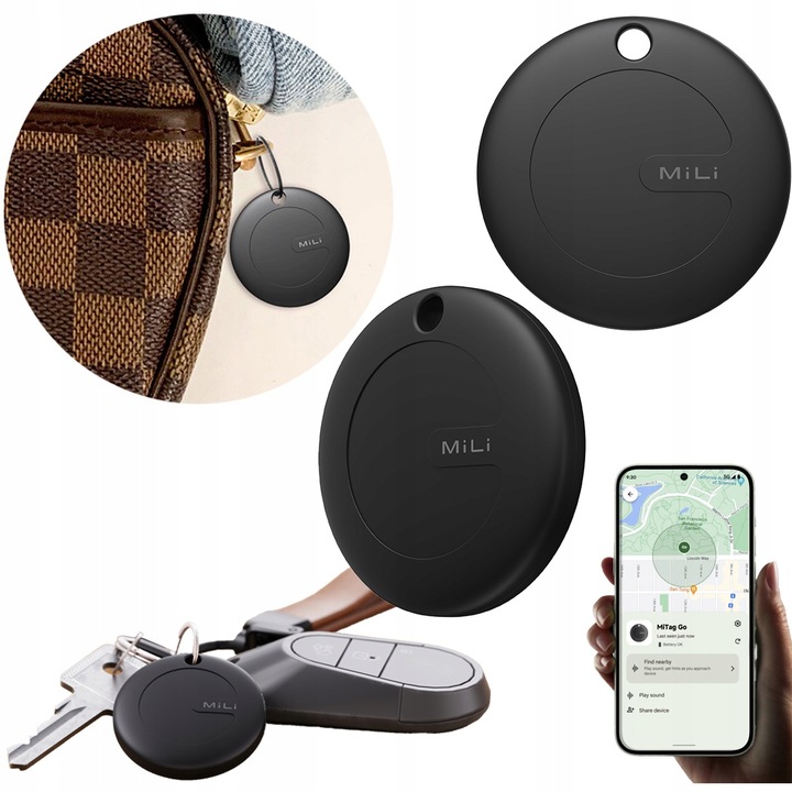 MiTag MiLi Lokalizator GPS brelok ANDROID do plecaka kluczy bagażu